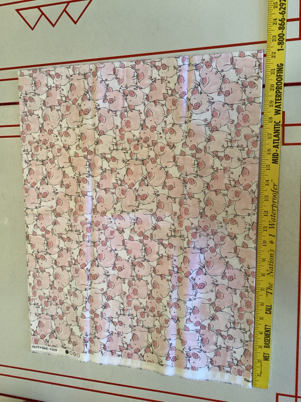 Soho Pink Piglet Pattern Cotton Fabric